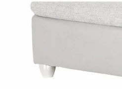 Poef Genua 103x82x48cm - stof - grijs