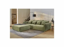 Poef Gulliver 126x126x41cm - stof - groen