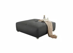 Poef Gulliver 126x126x41cm - stof - donkergrijs