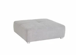 Poef Gulliver 126x126x41cm - stof - grijs