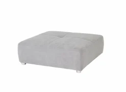 Poef Gulliver 126x126x41cm - stof - grijs