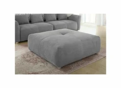 Poef Gulliver 126x126x41cm - stof - grijs