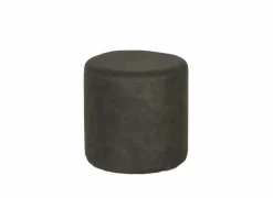 Poef Lofoten Ø38cm stof grijs