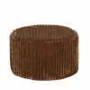 Poef Maiden Ø59cm - corduroy - roest