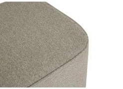 Poef Mono 47x47x51cm - stof - sepia