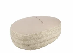 Poef Steen 90x60x30cm - stof - beige