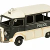 J line Politiebus Antiek  28x14x16cm - metaal - zwart/gebroken wit
