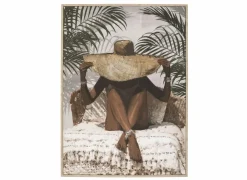 Print op canvas Eliane 58x78cm - MDF & canvas - multicolor