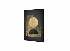 Print op canvas Luna Piena 60x90cm - zwart goud