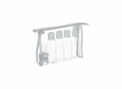 Reisset Flesjes - kunststof - transparant set van 7