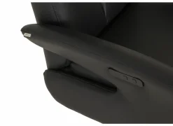 Relaxzetel 8001 elektrisch - leder - zwart