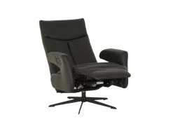 Relaxzetel 8001 elektrisch - leder - zwart