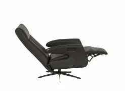 Relaxzetel 8001 elektrisch - leder - zwart