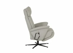 Relaxzetel 7804 elektrisch - leder - grijs