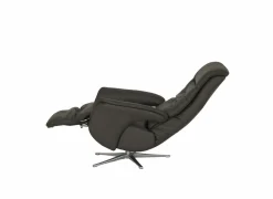 Relaxzetel Adamello elekrisch leder en lederlook bruin