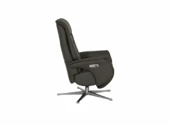 Relaxzetel Adamello elekrisch leder en lederlook bruin