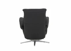 Relaxzetel Adamello elektrisch - lederlook - zwart