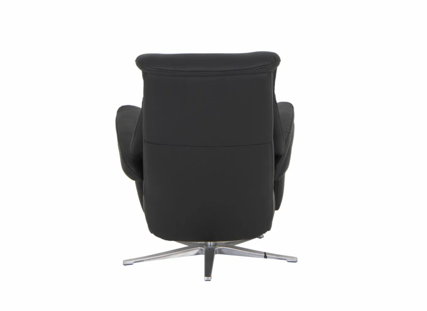 Relaxzetel Adamello elektrisch - lederlook - zwart