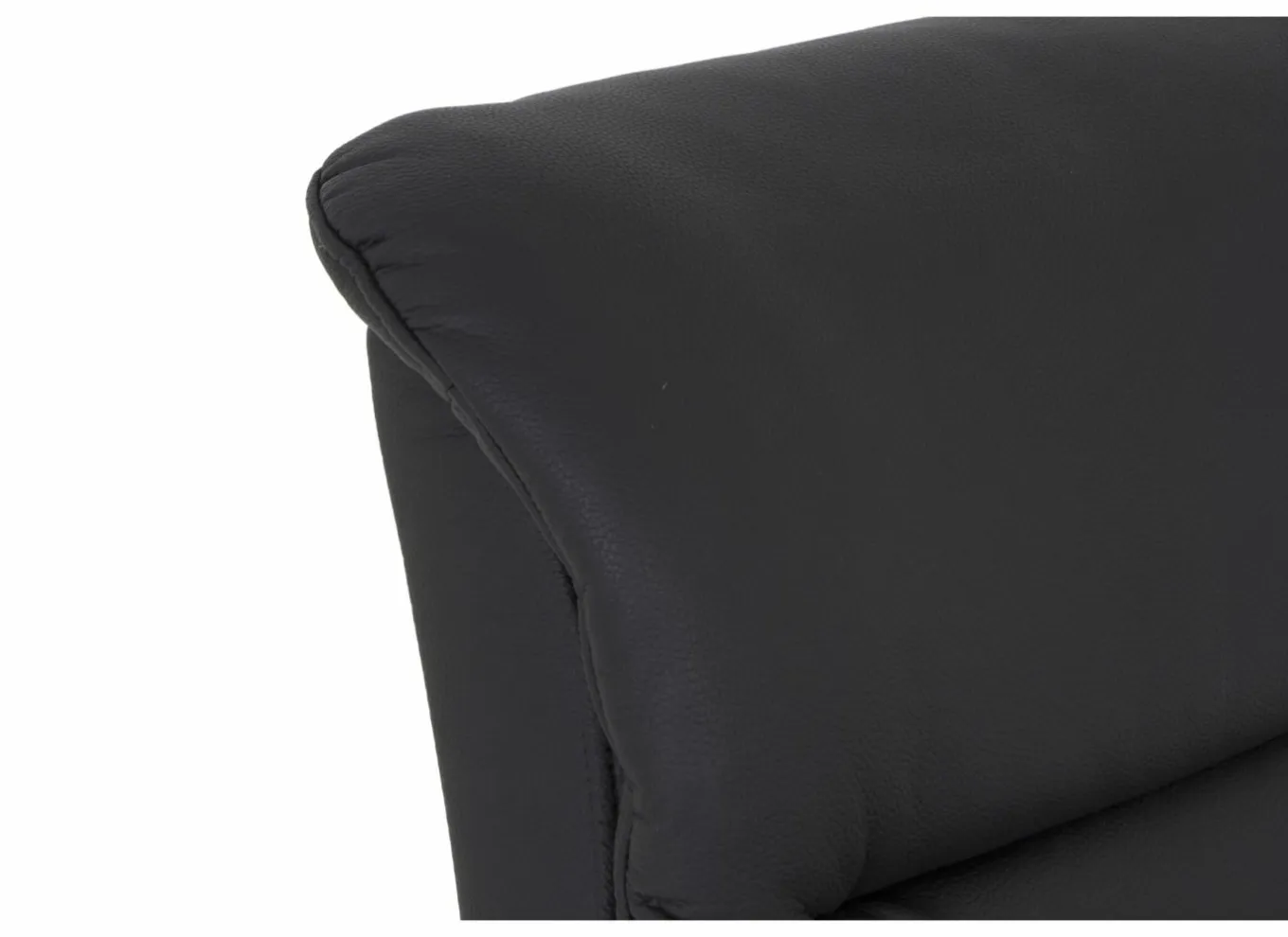 Relaxzetel Adamello elektrisch - lederlook - zwart