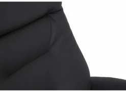 Relaxzetel Adamello elektrisch - lederlook - zwart