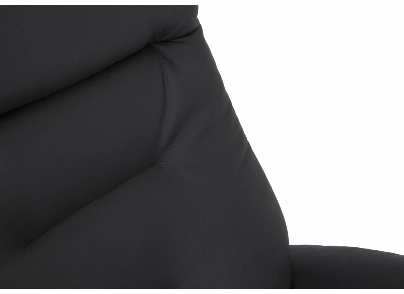 Relaxzetel Adamello elektrisch - lederlook - zwart