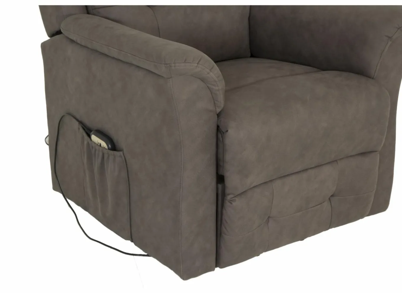 Relaxzetel Cosima elektrisch - stof - grijs