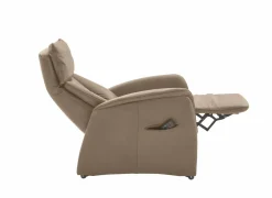 Relaxzetel EC22138  elektrisch - leder - belvita pearl met opstahulp en hartbalansfunctie