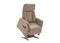Relaxzetel EC22138  elektrisch - leder - belvita pearl met opstahulp en hartbalansfunctie