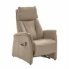 Relaxzetel EC22138  elektrisch - leder - belvita pearl met elektrische hoofdsteun