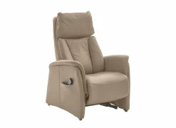 Relaxzetel EC22138 Â elektrisch - leder - belvita pearl met manueel verstelbare hoofdsteun