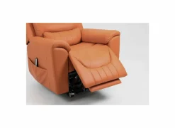 Relaxzetel Gallery elektrisch - lederlook- oranje