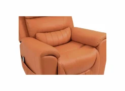 Relaxzetel Gallery elektrisch - lederlook- oranje