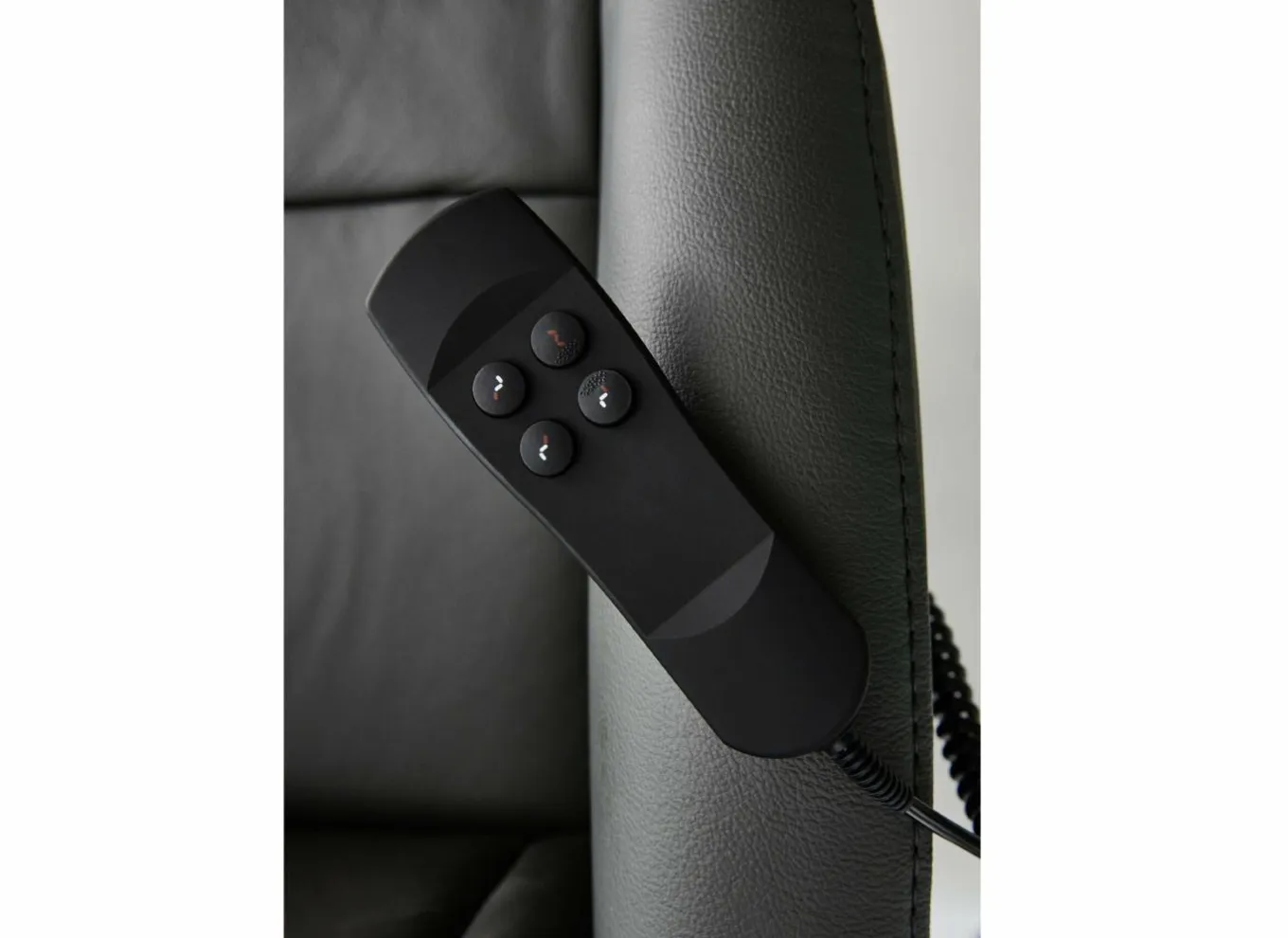 Relaxzetel Hukla elektrisch - leder - antraciet met 2 motoren & extra lange beensteun