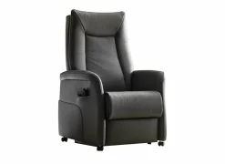 Relaxzetel Hukla elektrisch - leder - antraciet met 2 motoren