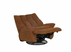 Relaxzetel Ike elektrisch - stof - oranje met schommelfunctie