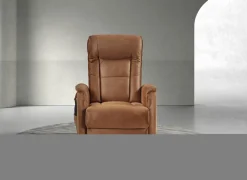 Relaxzetel Liam elektrisch - stof - cognac