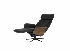 Relaxzetel Relax 7602 elektrisch - leder - zwart