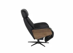 Relaxzetel Relax 7602 elektrisch - leder - zwart