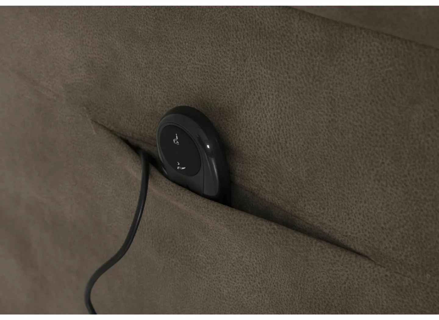 Relaxzetel Veneta elektrisch - stof - bruin