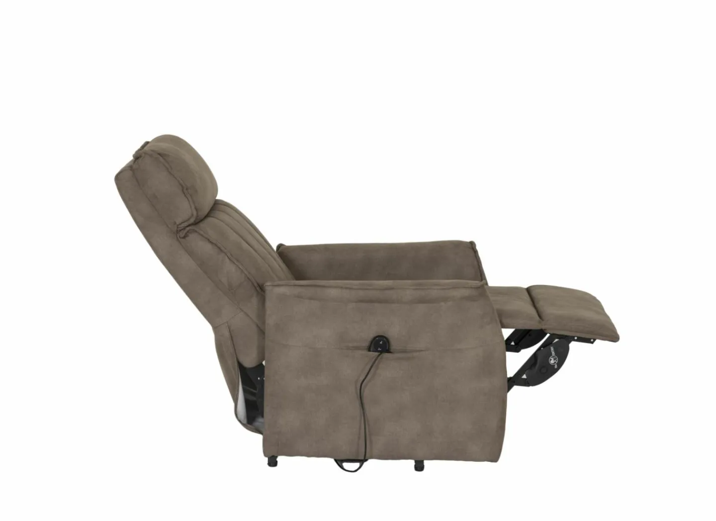 Relaxzetel Veneta elektrisch - stof - bruin