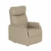 Relaxzetel Wellesley elektrisch - leder & lederlook - beige