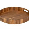 Rond dienblad Ø35cm - MDF & acacia - bruin