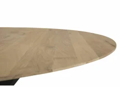 Ronde tafel Benedetta Ø130cm - eik massief en metaal - naturel