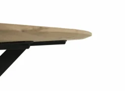 Ronde tafel Benedetta Ø130cm - eik massief en metaal - naturel