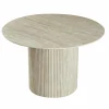 Ronde tafel Ø120cm - keramiek - beige travertin look