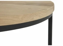 Salontafel Barn Ø75x38/Ø55x33cm - eik massief - naturel set van 2