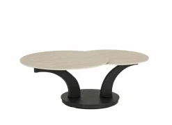 Salontafel Caldera 129/80x80x43,5cm - gesinterd steen - naturel