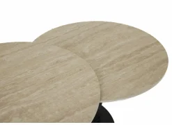 Salontafel Caldera 129/80x80x43,5cm - gesinterd steen - naturel