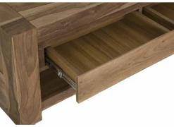 Salontafel Carbone 125x65cm - sheesham massief &  decor - naturel