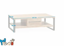 Salontafel Carriba 120x60cm  - melamine - tropic